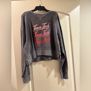 Gray Texas Tech Women's Top medium, cropped